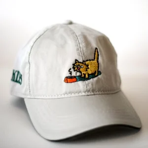 Muffin Embroidered Grey Hat